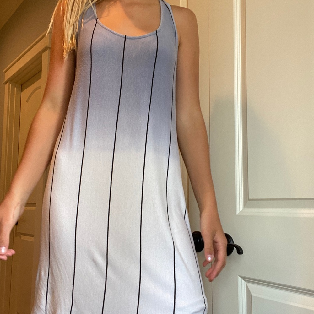 Red Haute Blue and White Striped Dress